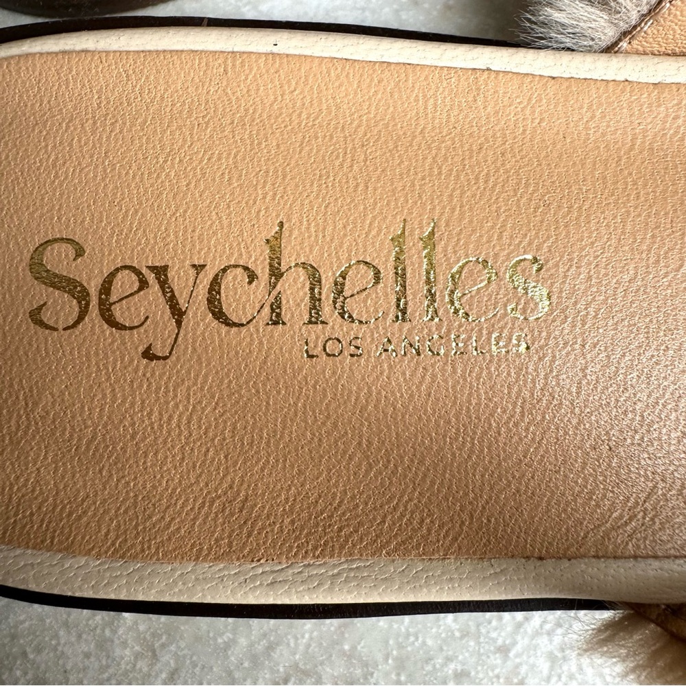 🆕 Seychelles Fur Slingback Sandal Flats - Picture 15 of 15
